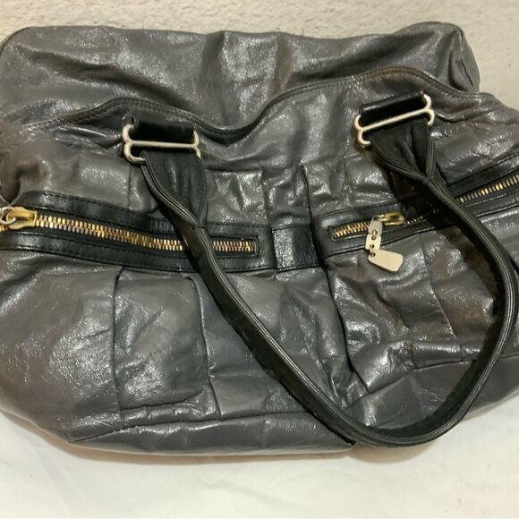 SEE BY CHLOE Large DAYTRIPPER Gray Black Leather Crossbody Handbag Purse Y2K - Picture 16 of 16